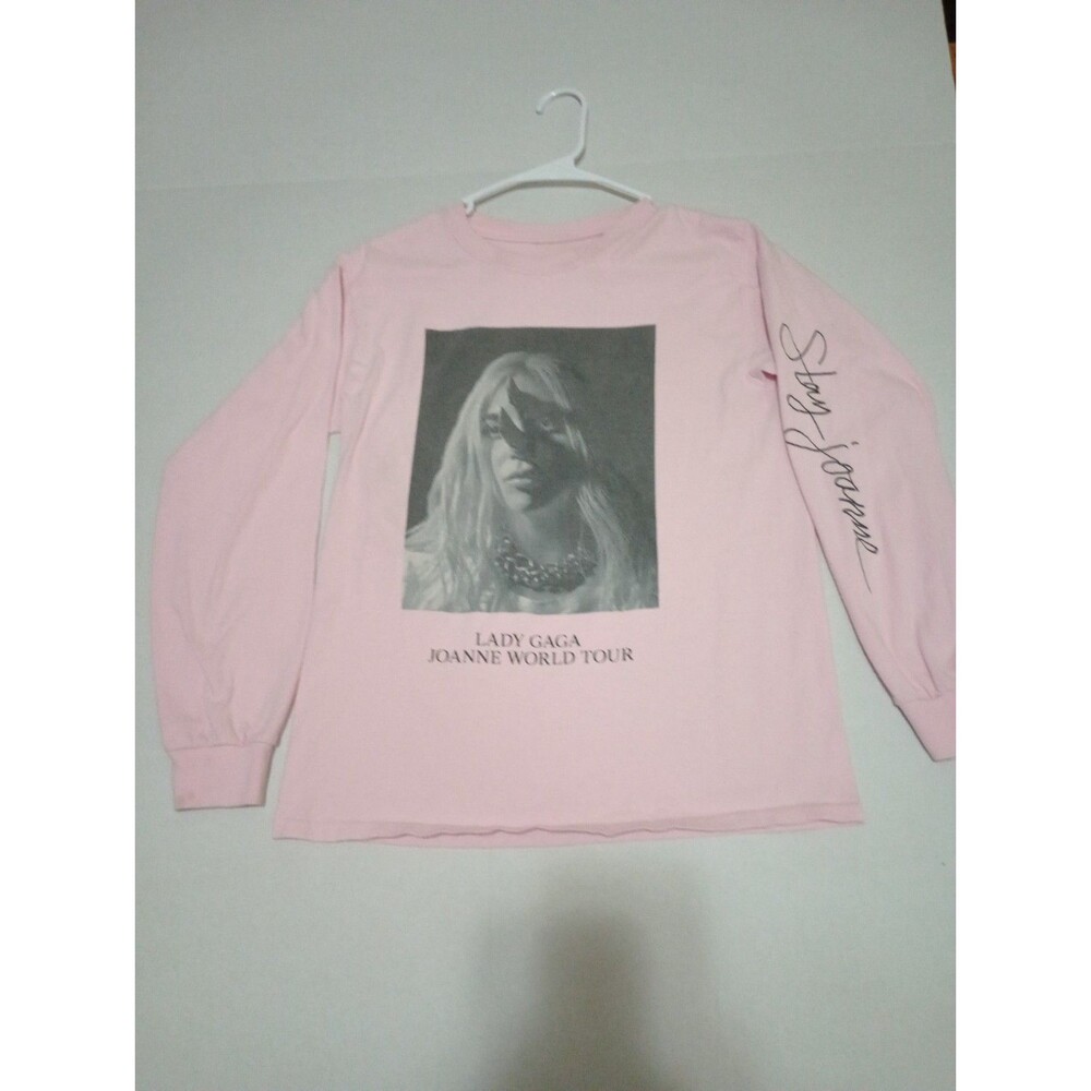 Lady Gaga Joanne Long Sleeve T-Shirt Small Baby Pink Concert 2017 Tour